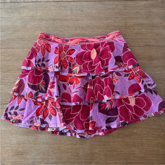 FARM Rio tiered floral mini skirt size XS - Picture 10 of 12